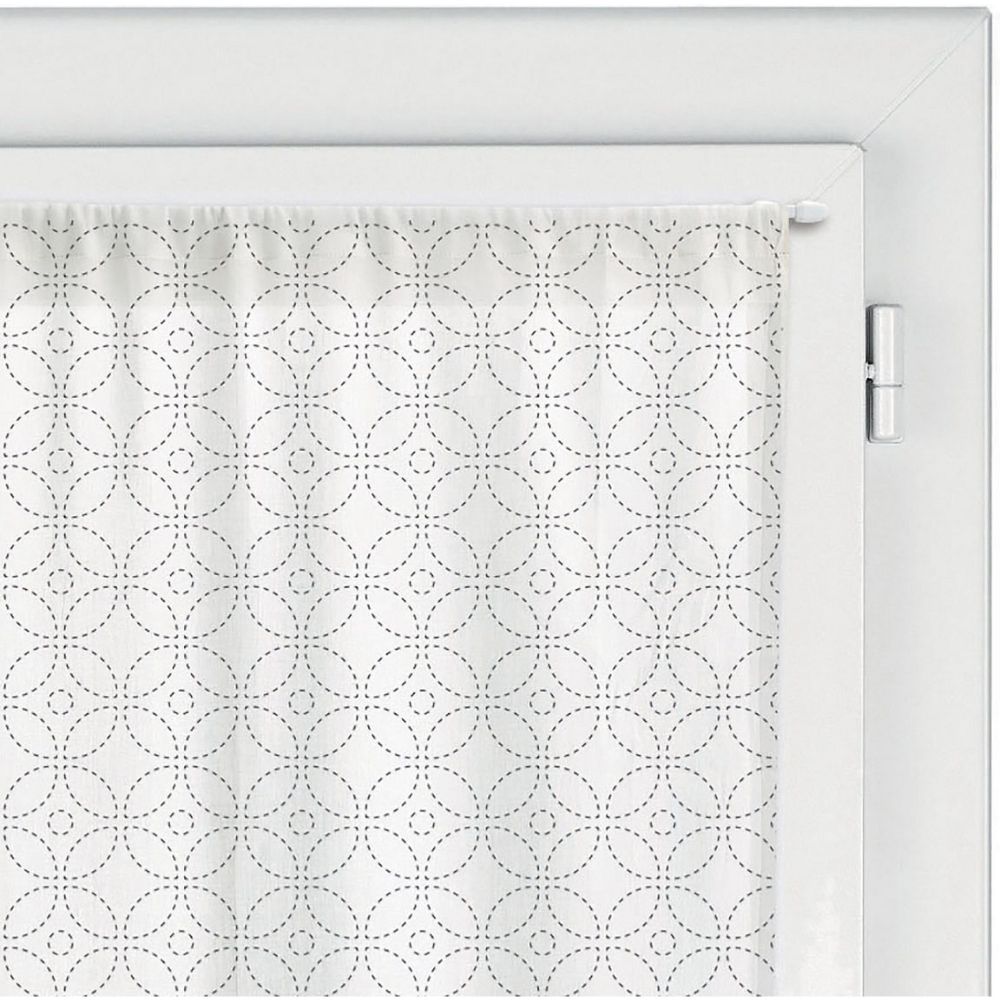 Lot de 2 voilages Coton Blanc 70 x 190 cm — vue 2
