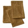 Lot de 3 serviettes Lin Français Caramel Marron 40 x 40 cm