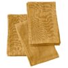 Lot de 3 serviettes Lin Français Miel Jaune 40 x 40 cm