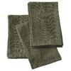 Lot de 3 serviettes Lin Français Thym Kaki 40 x 40 cm
