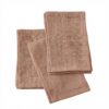 Lot de 3 serviettes Lin Rosalie Vieux Rose 40 x 40 cm