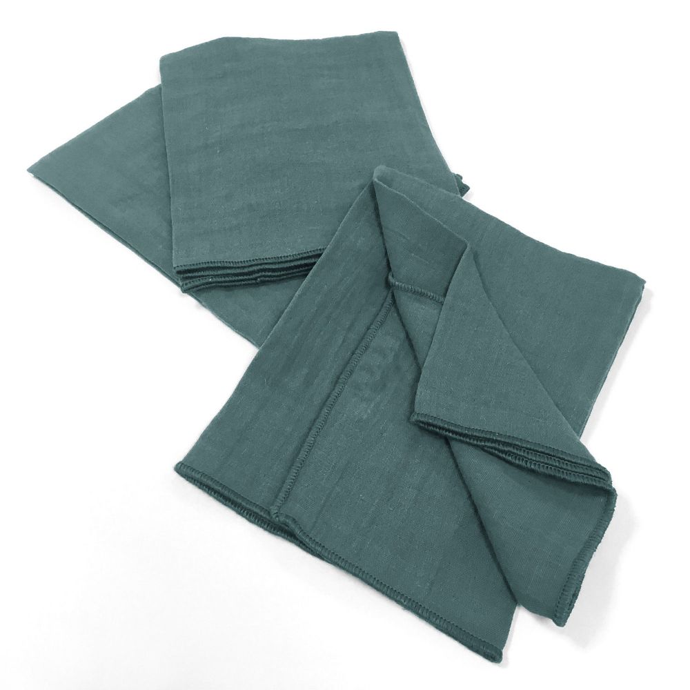 Lot de 3 serviettes Gaze de coton Canard 40 x 40 cm