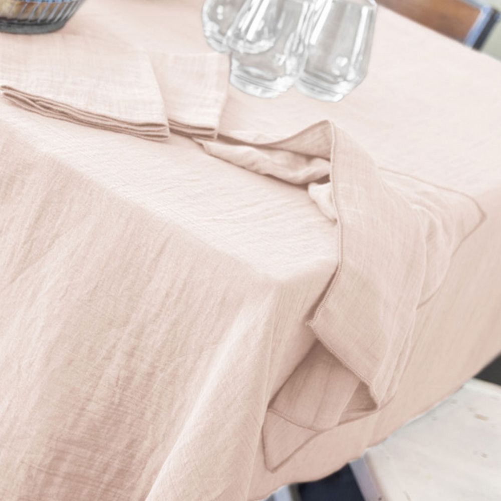 Nappe rectangle Gaze de coton Guimauve 150 x 250 cm — vue 2