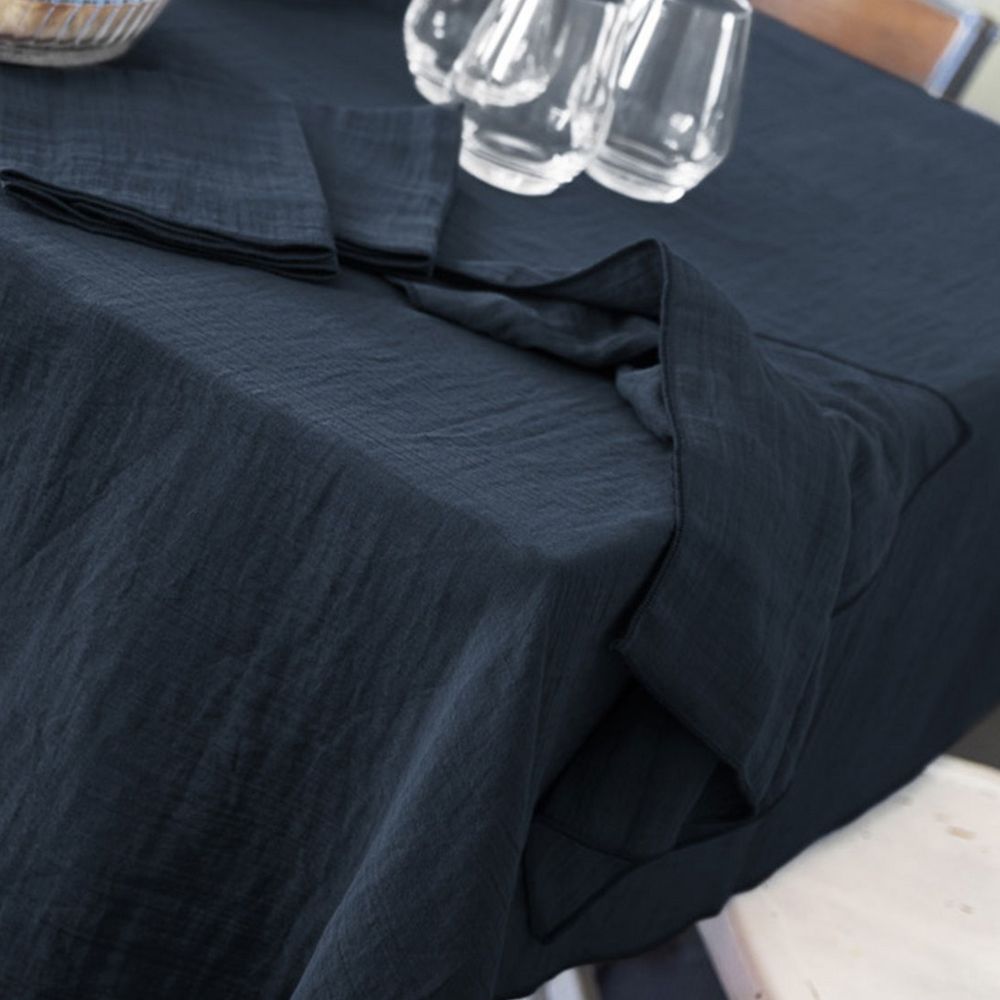 Nappe rectangle Gaze de coton Minuit 150 x 250 cm — vue 2