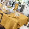 Nappe rectangle Gaze de coton Safran 150 x 250 cm