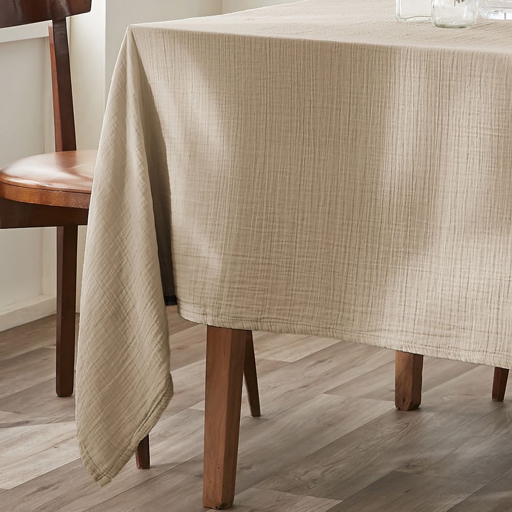 Nappe rectangle Gaze de Coton Terra Ficelle 150 x 250 cm — vue 2