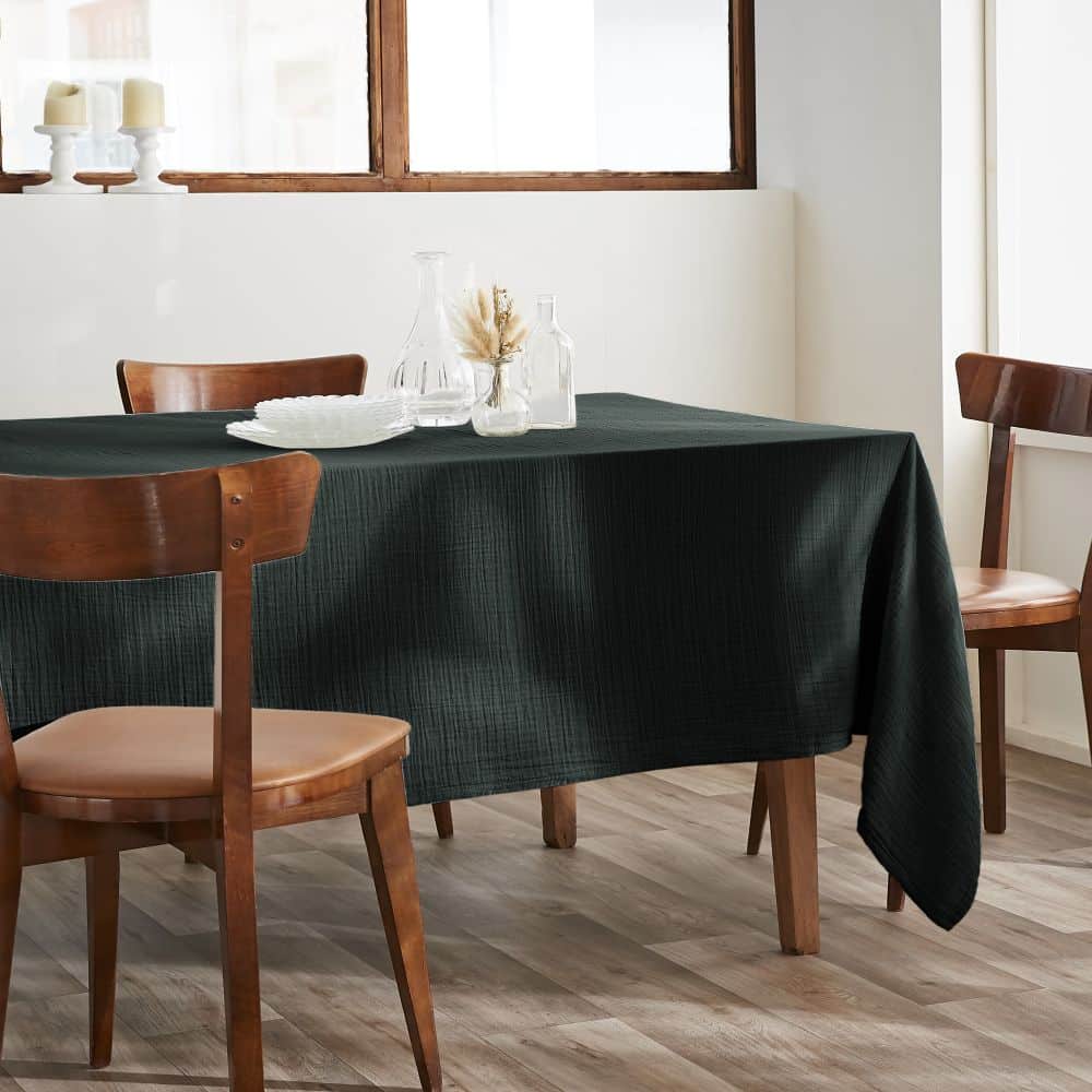 Nappe rectangle Gaze de Coton Terra Sapin 150 x 250 cm