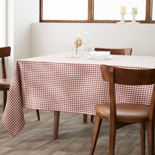 Nappe rectangle Gaze de Coton Vickie Terracotta 150 x 250 cm