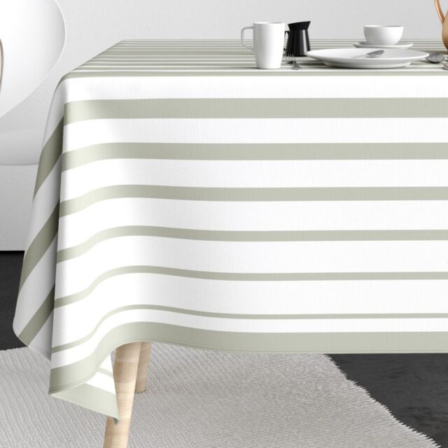 Nappe rectangulaire anti tache Coton Levan Diamant Gris 140 x 250 cm
