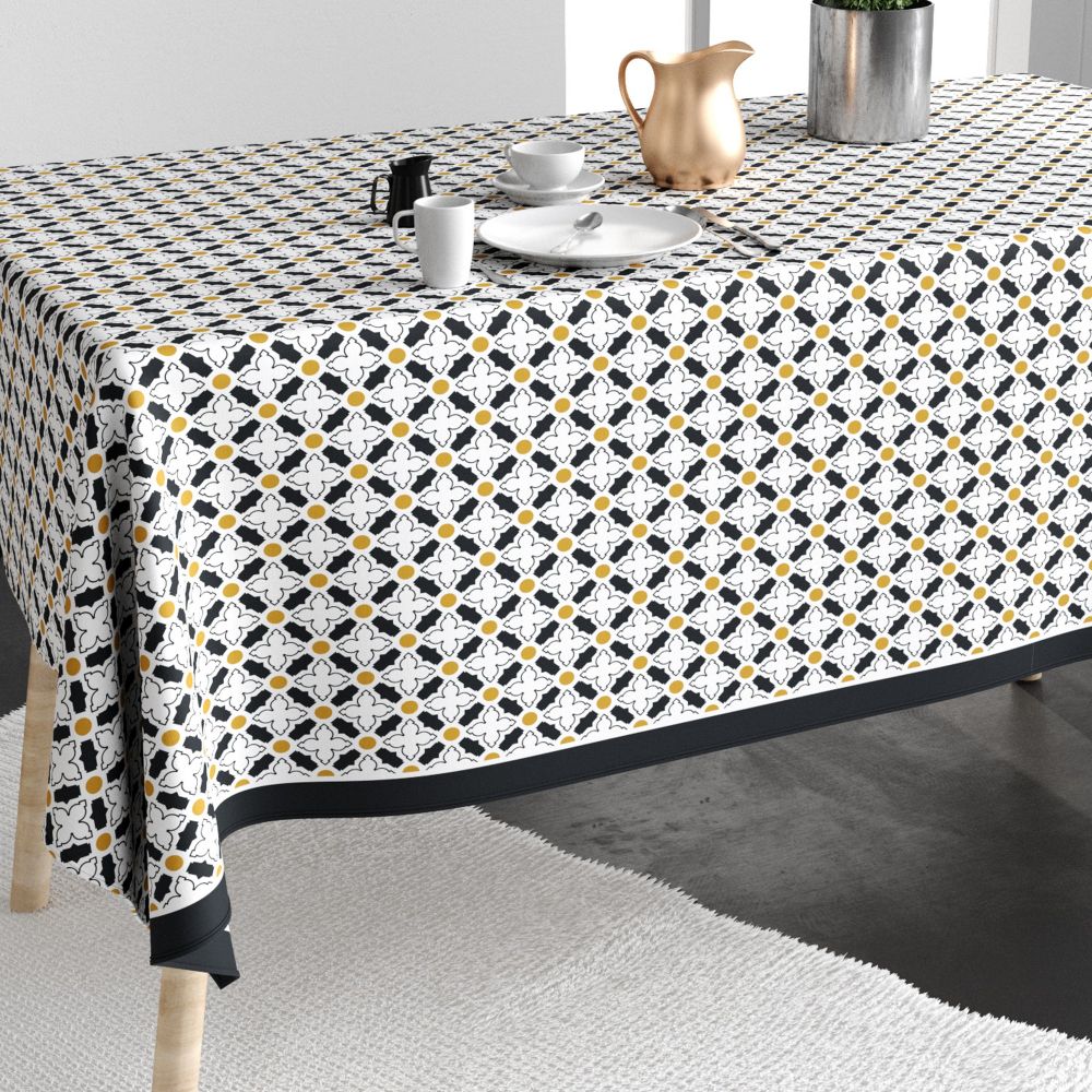Nappe rectangulaire anti tache Coton Porta Jaune 140 x 250 cm — vue 2