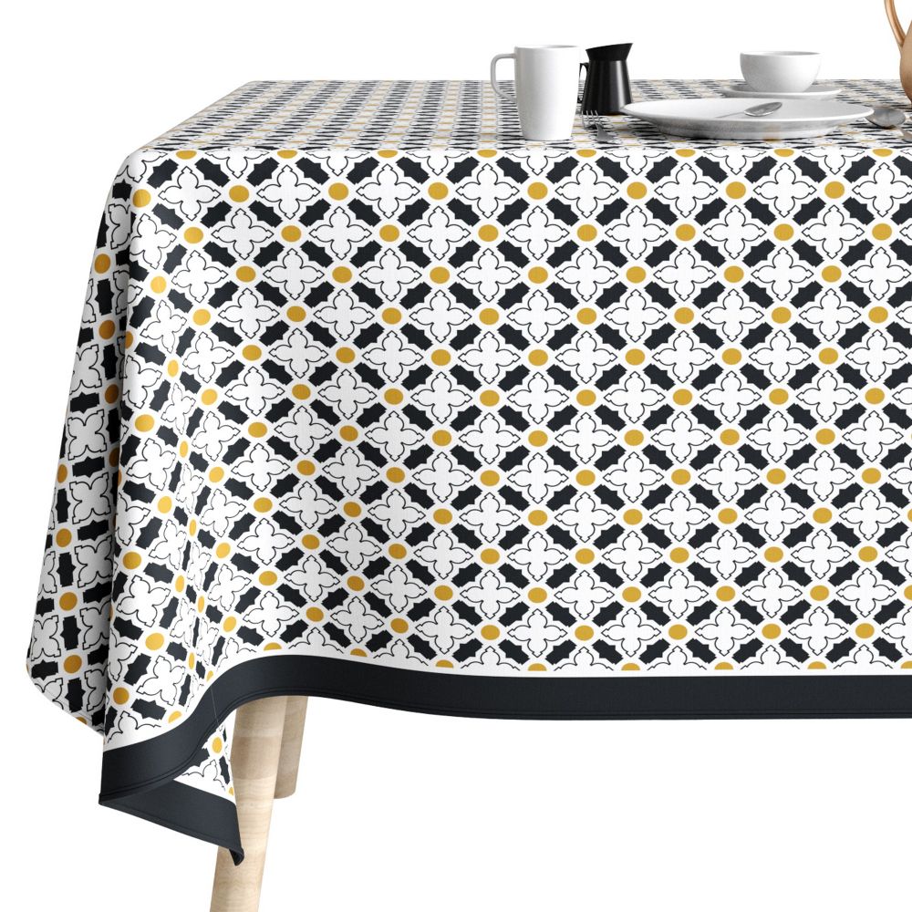Nappe rectangulaire anti tache Coton Porta Jaune 140 x 250 cm — vue 4