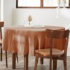 Nappe ronde 180 cm Gaze de Coton Terra Abricot