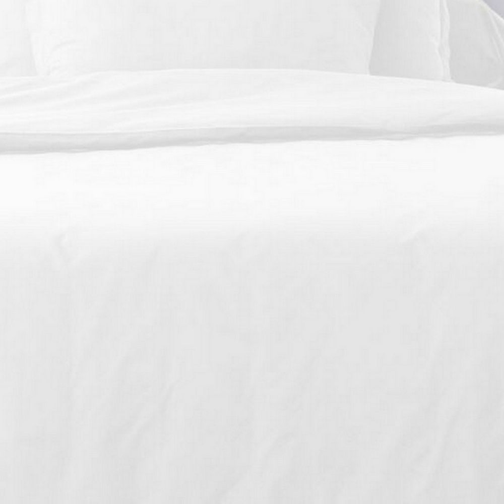 Parure de drap 3 pièces avec Drap housse Coton Blanc 180 x 290 cm — vue 2