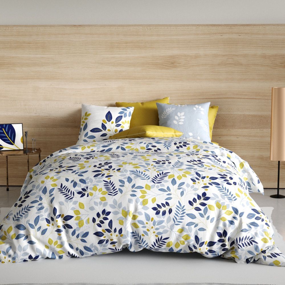 Parure de drap 3 pièces avec Drap housse Coton Chloé Blanc 180 x 290 cm