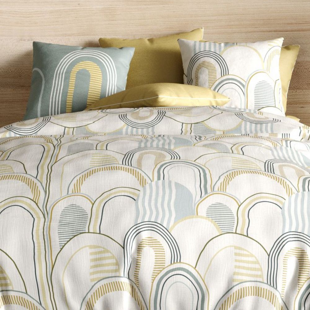 Parure de drap 3 pièces avec Drap housse Coton Colize Beige 180 x 290 cm — vue 2