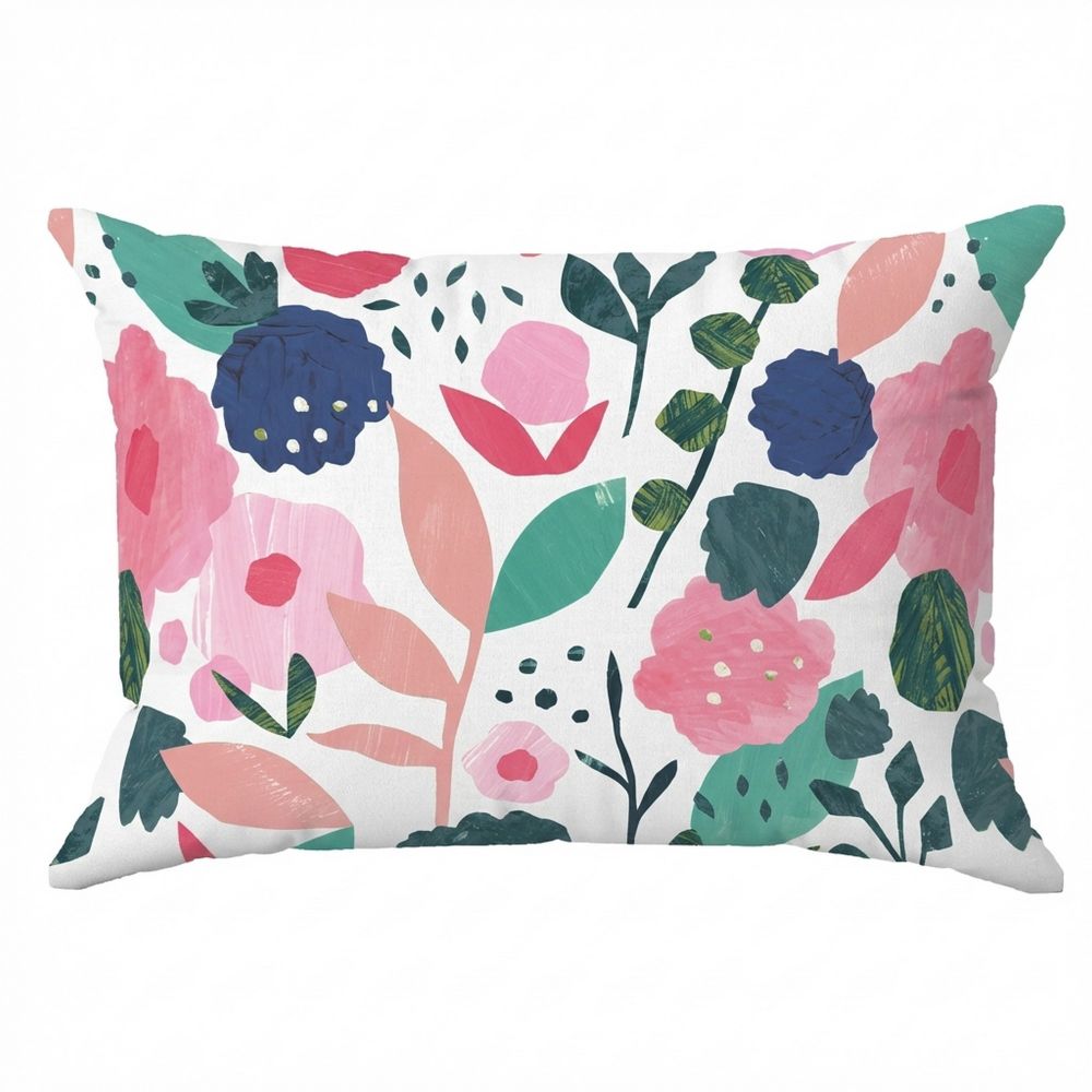 Parure de lit Percale de Coton Floral Collage - KATE MERRITT Blanc 140 x 200 cm — vue 2