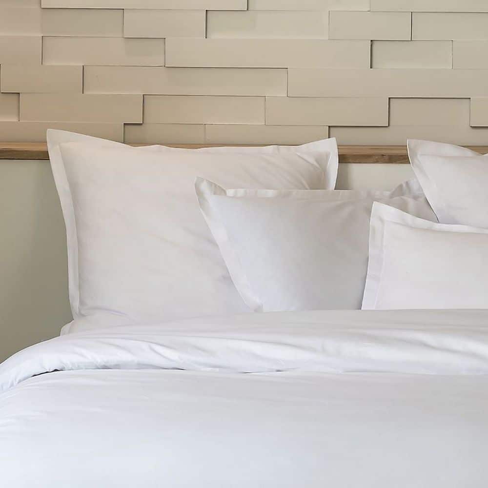 Parure de lit Percale de Coton Blanc 200 x 200 cm — vue 2
