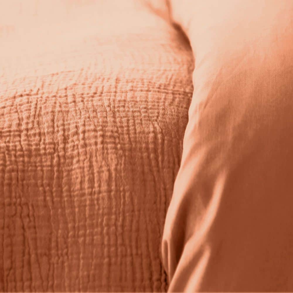 Parure de lit Gaze de Coton Caramel 220 x 240 cm — vue 2