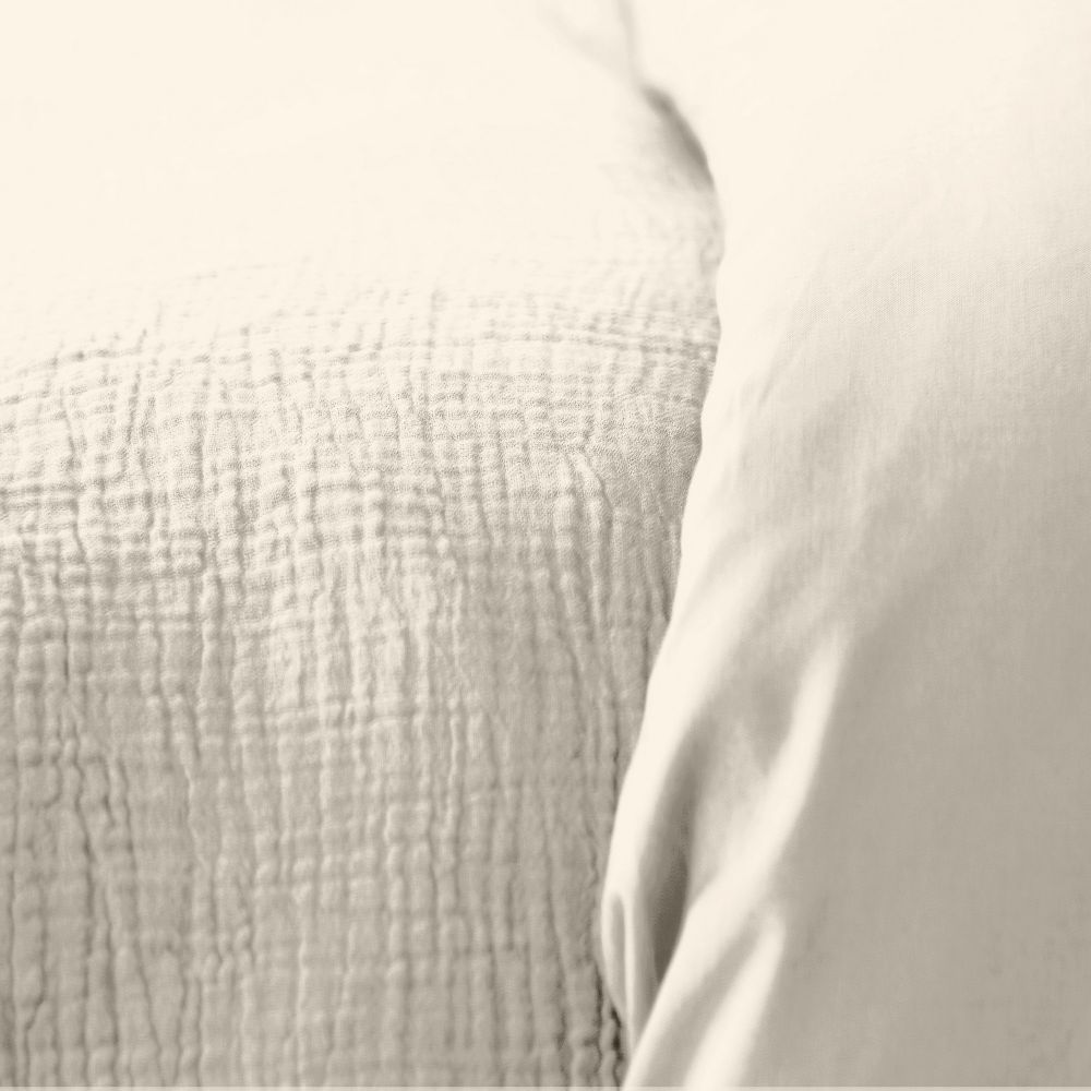 Parure de lit Gaze de Coton Galet 220 x 240 cm — vue 2