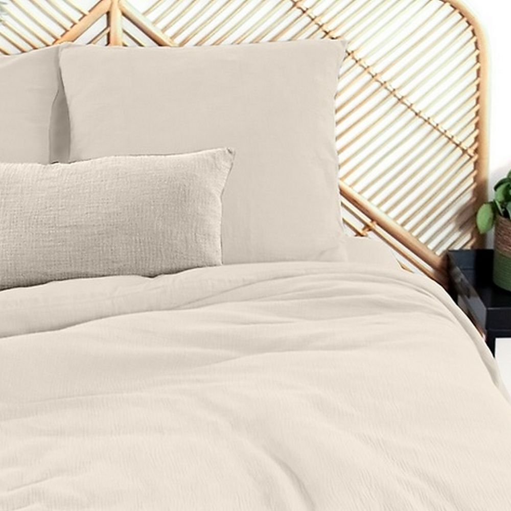 Parure de lit Gaze de Coton Galet 220 x 240 cm — vue 3