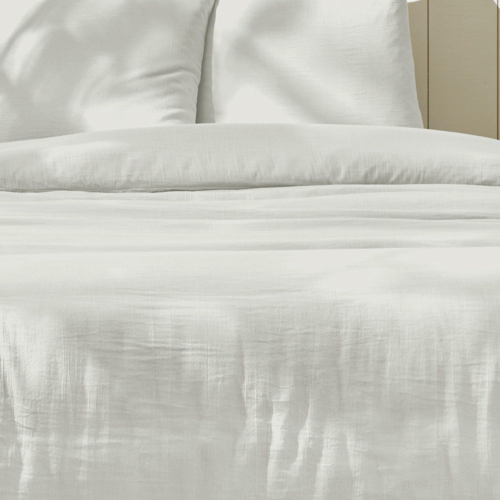 Parure de lit Gaze de Coton Ivoire 220 x 240 cm — vue 2