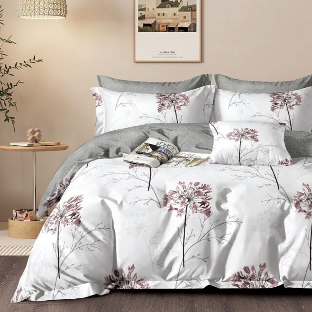 Parure de lit Percale de Coton Ailise Multicolore 220 x 240 cm