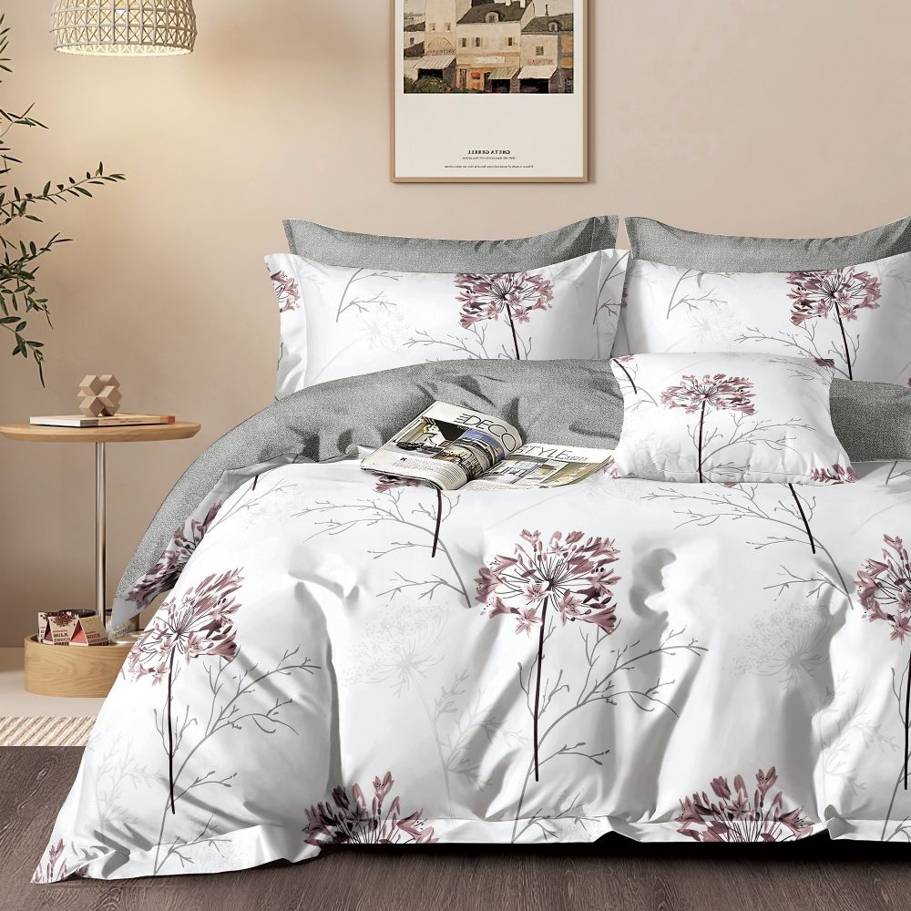 Parure de lit Percale de Coton Ailise Multicolore 220 x 240 cm