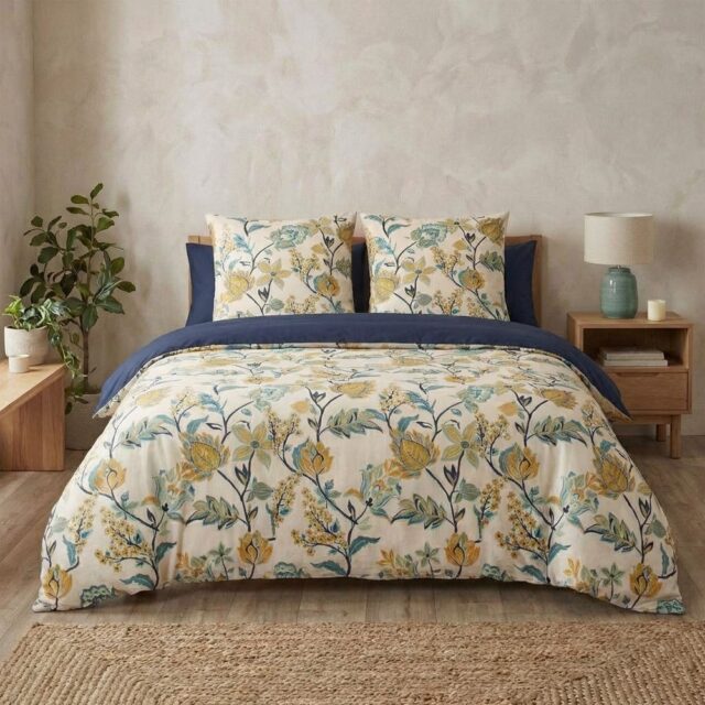 Parure de lit Percale de Coton Minea Multicolore 220 x 240 cm