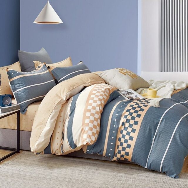 Parure de lit Percale de Coton Rayvan Multicolore 220 x 240 cm