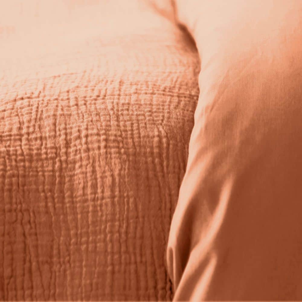 Parure de lit Gaze de Coton Caramel 240 x 260 cm — vue 2