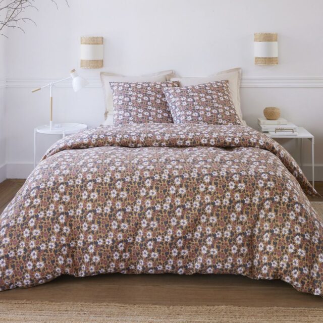 Parure de lit Gaze de Coton Vérone Multicolore 240 x 260 cm