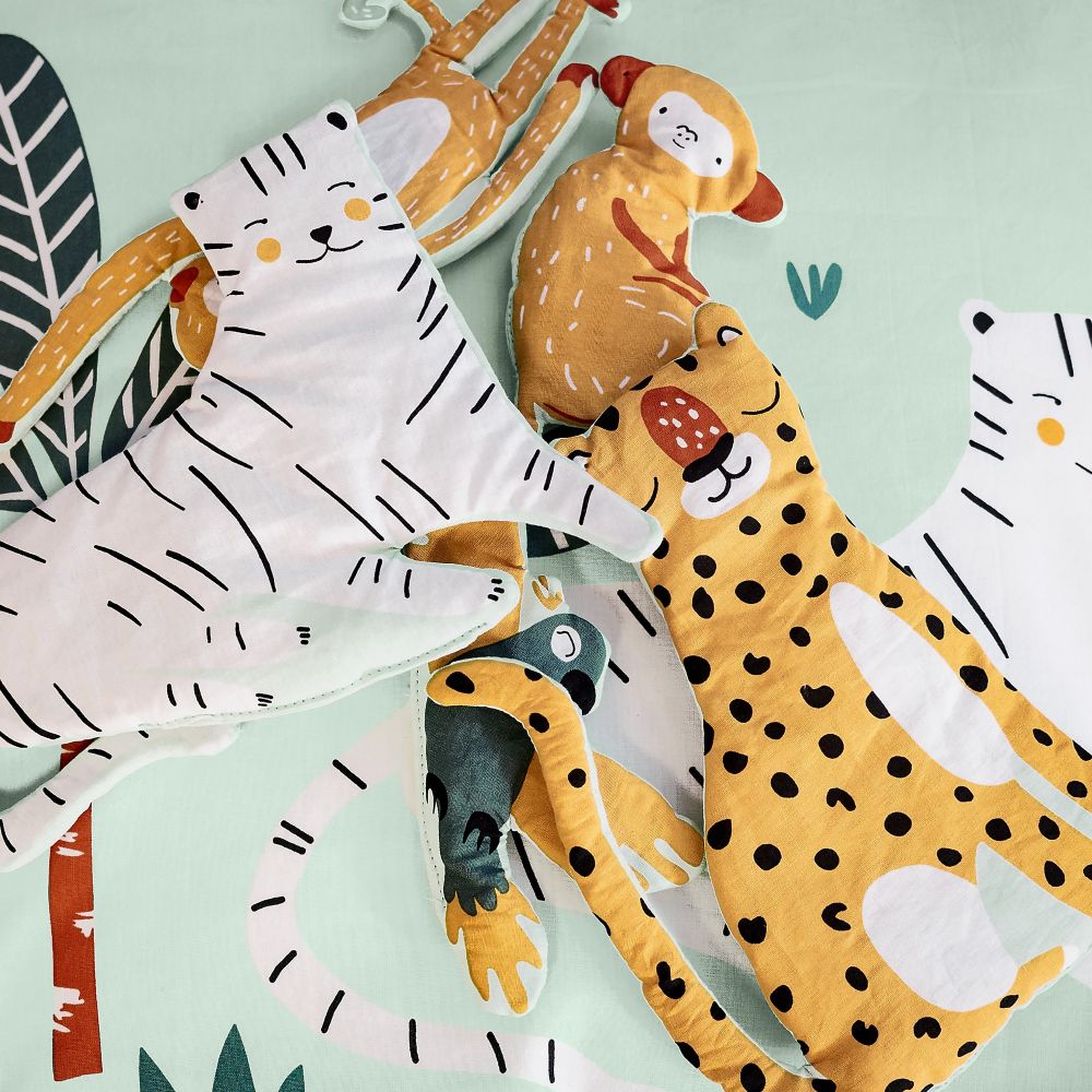 Parure de lit enfant Coton Bci Jugle Mania Vert 140 x 200 cm — vue 4