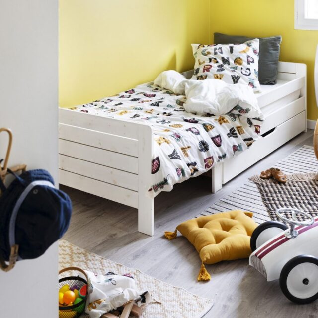 Parure de lit enfant Coton Farandole Blanc 140 x 200 cm