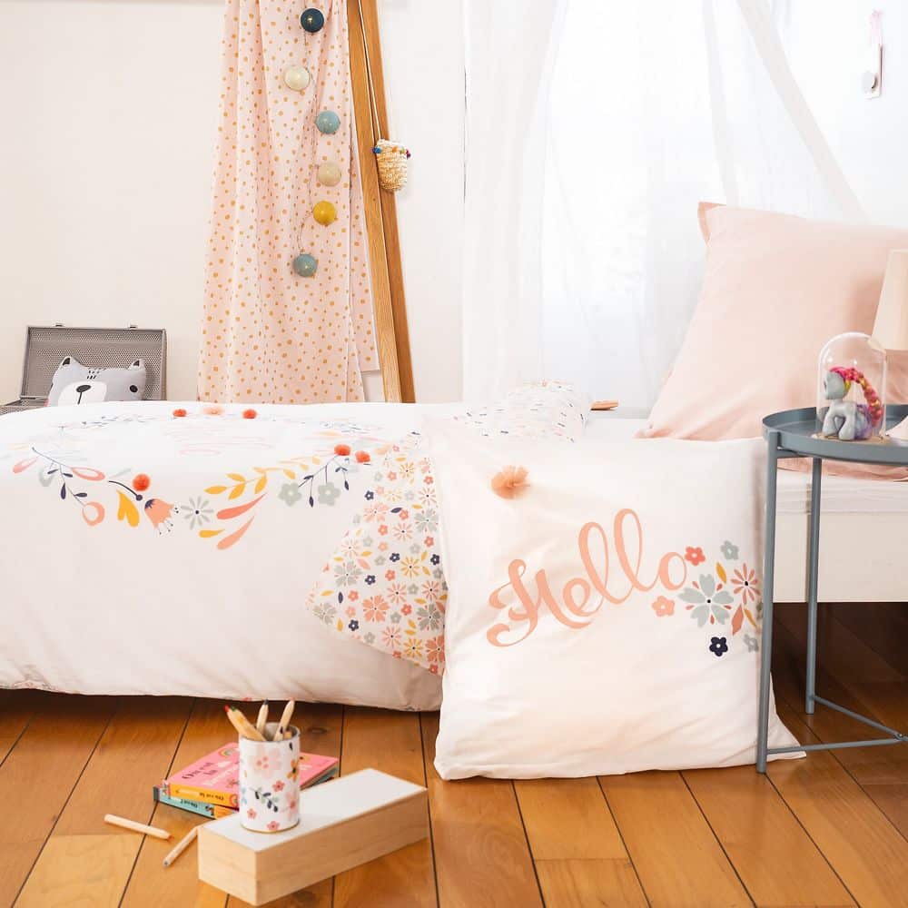 Parure de lit enfant Coton Hello Multicolore 140 x 200 cm — vue 2