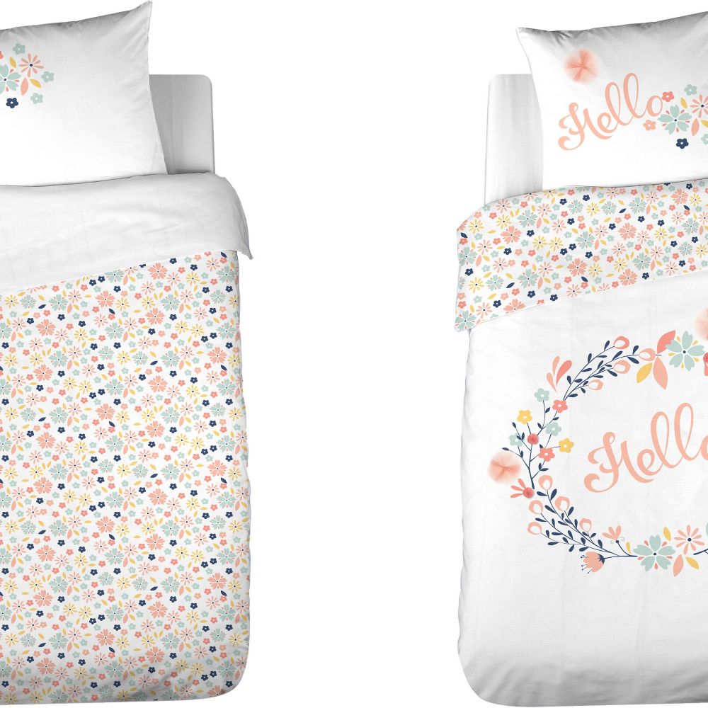 Parure de lit enfant Coton Hello Multicolore 140 x 200 cm — vue 3