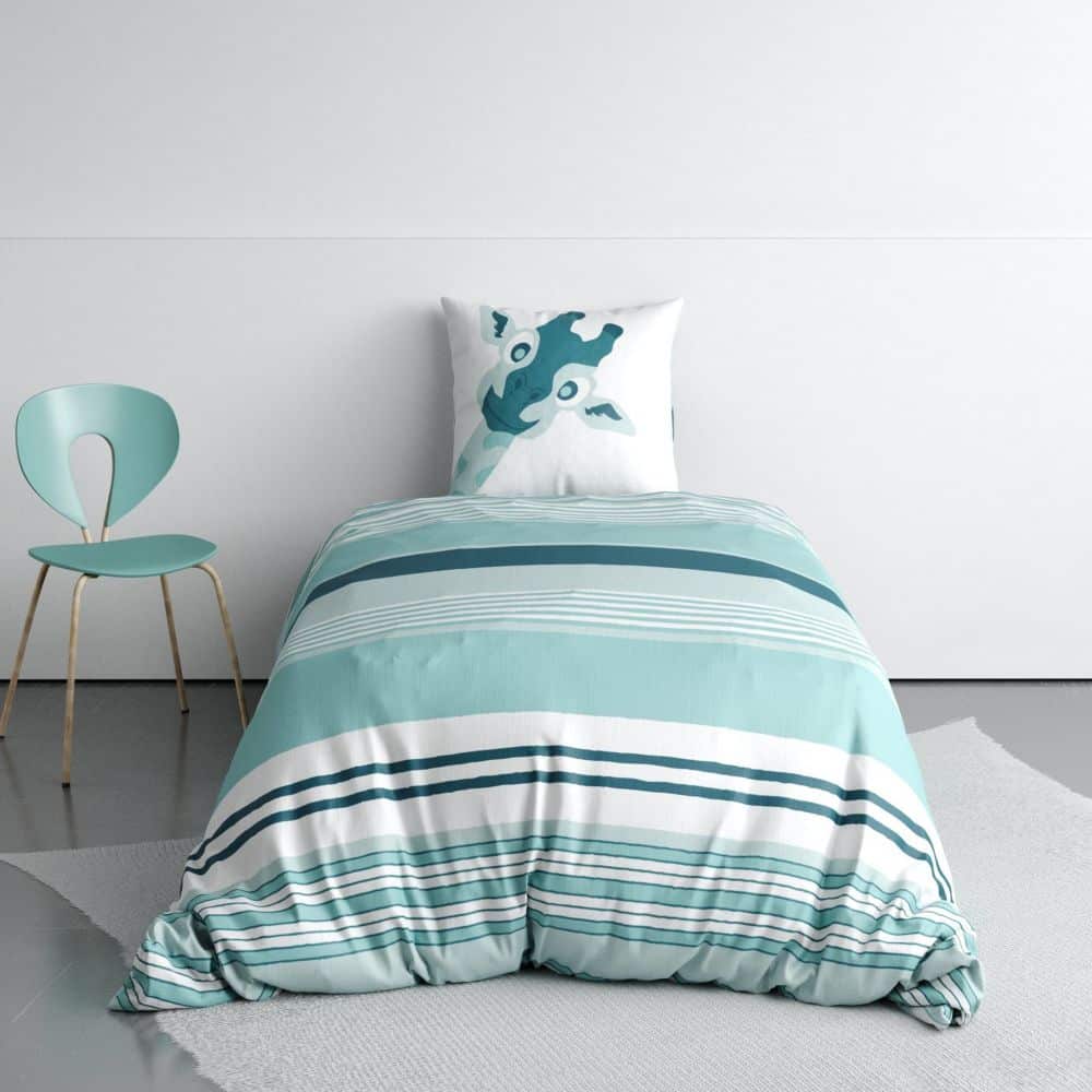Parure de lit enfant Coton Louma Bleu 140 x 200 cm — vue 2