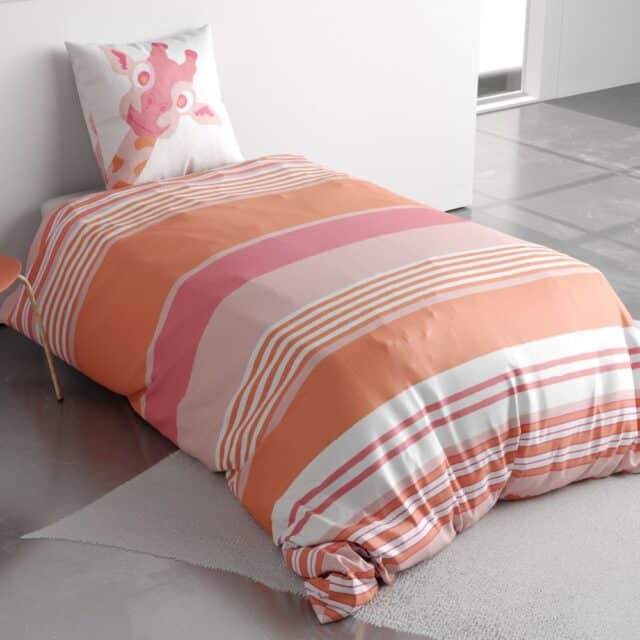 Parure de lit enfant Coton Louma Rose 140 x 200 cm