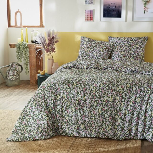 Parure de lit enfant Coton Myosotis Violet 140 x 200 cm