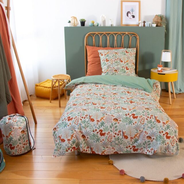Parure de lit enfant Coton Pierrot Blanc 140 x 200 cm