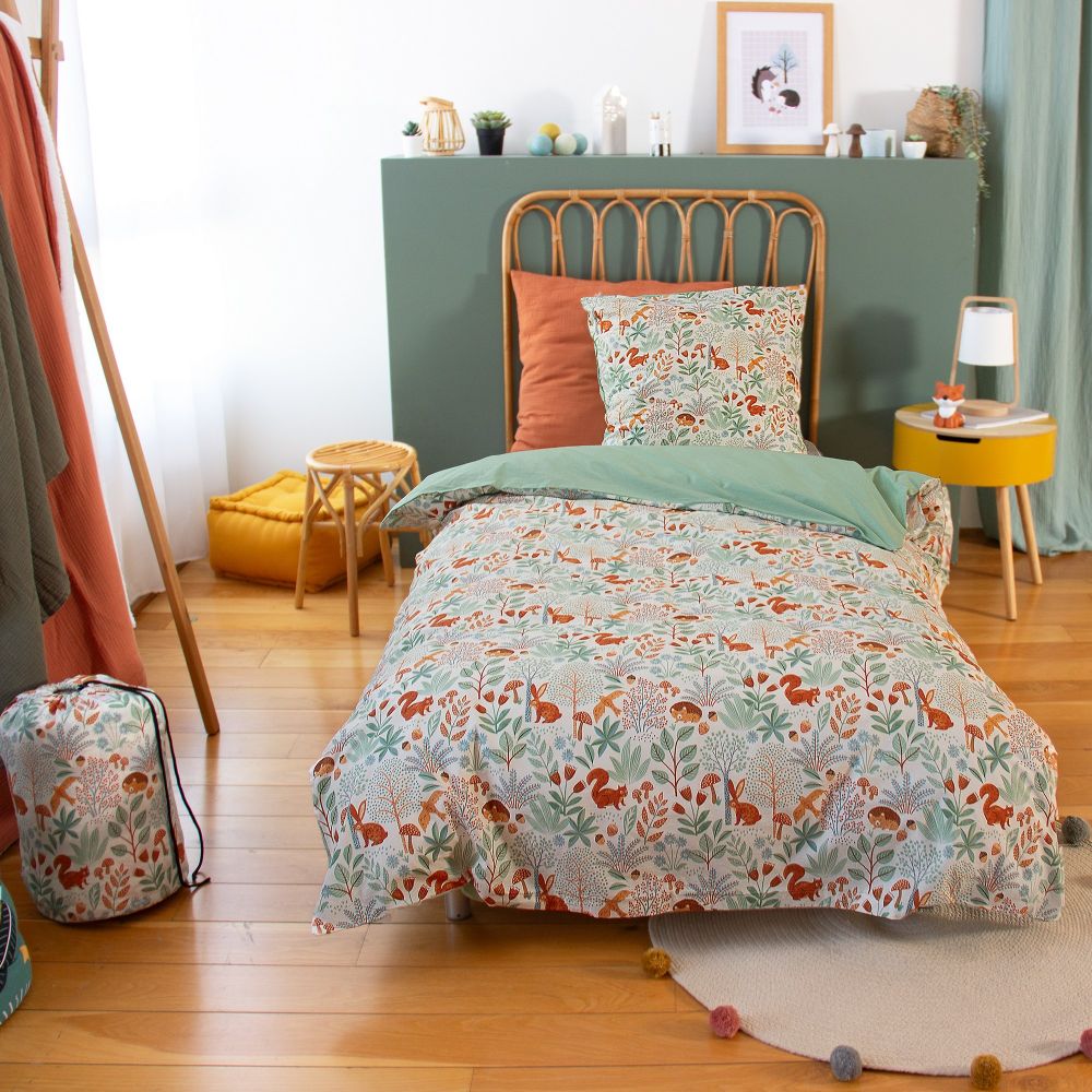 Parure de lit enfant Coton Pierrot Blanc 140 x 200 cm