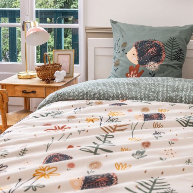 Parure de lit enfant Coton Polisson Vert 140 x 200 cm