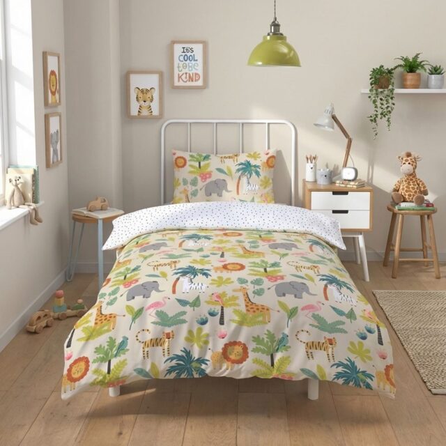 Parure de lit enfant Coton Safari Multicolore 140 x 200 cm