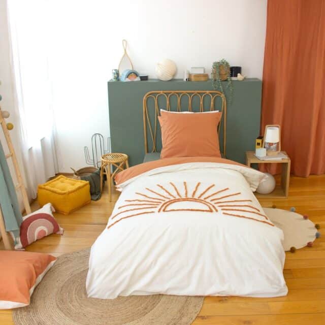 Parure de lit enfant Coton Solez Blanc 140 x 200 cm