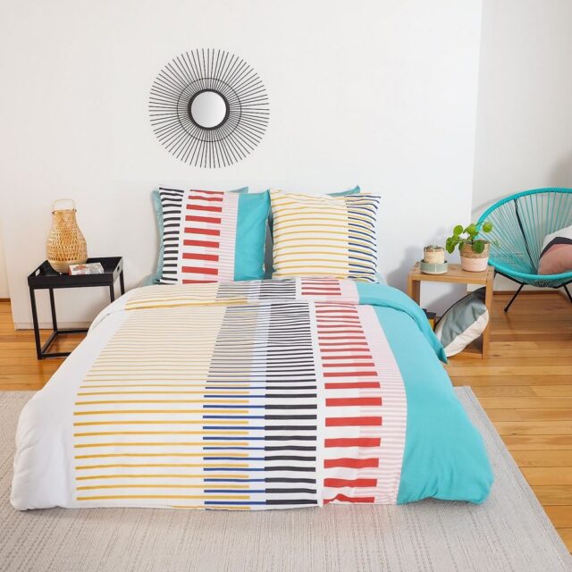 Parure de lit enfant Polycoton Chris Blanc 220 x 240 cm