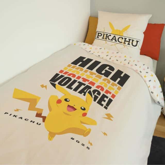 Parure de lit Pokemon High Voltage 100% coton Blanc 140 x 200 cm