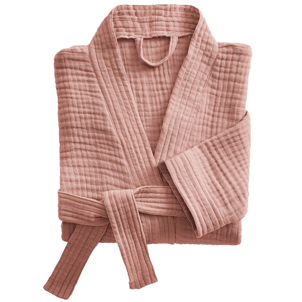 Peignoir de bain L/XL Gaze de Coton Rose L/ x L cm