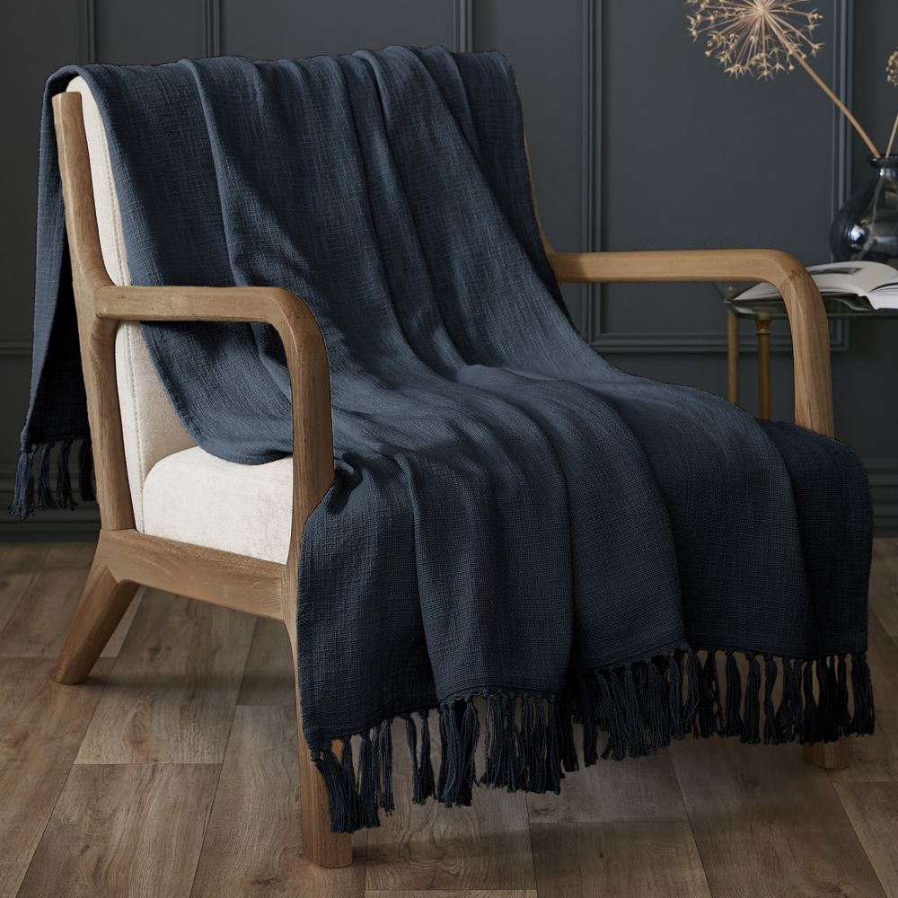 Plaid Coton Minuit 130 x 160 cm