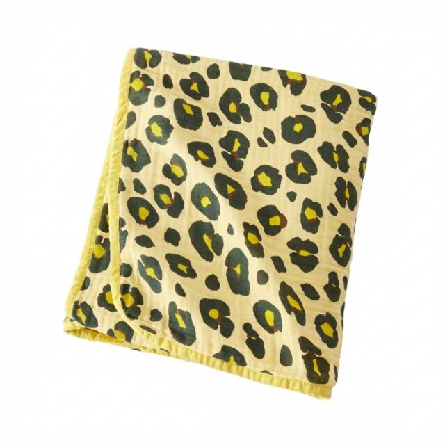 Plaid Gaze de Coton Montauk Jaune 130 x 160 cm