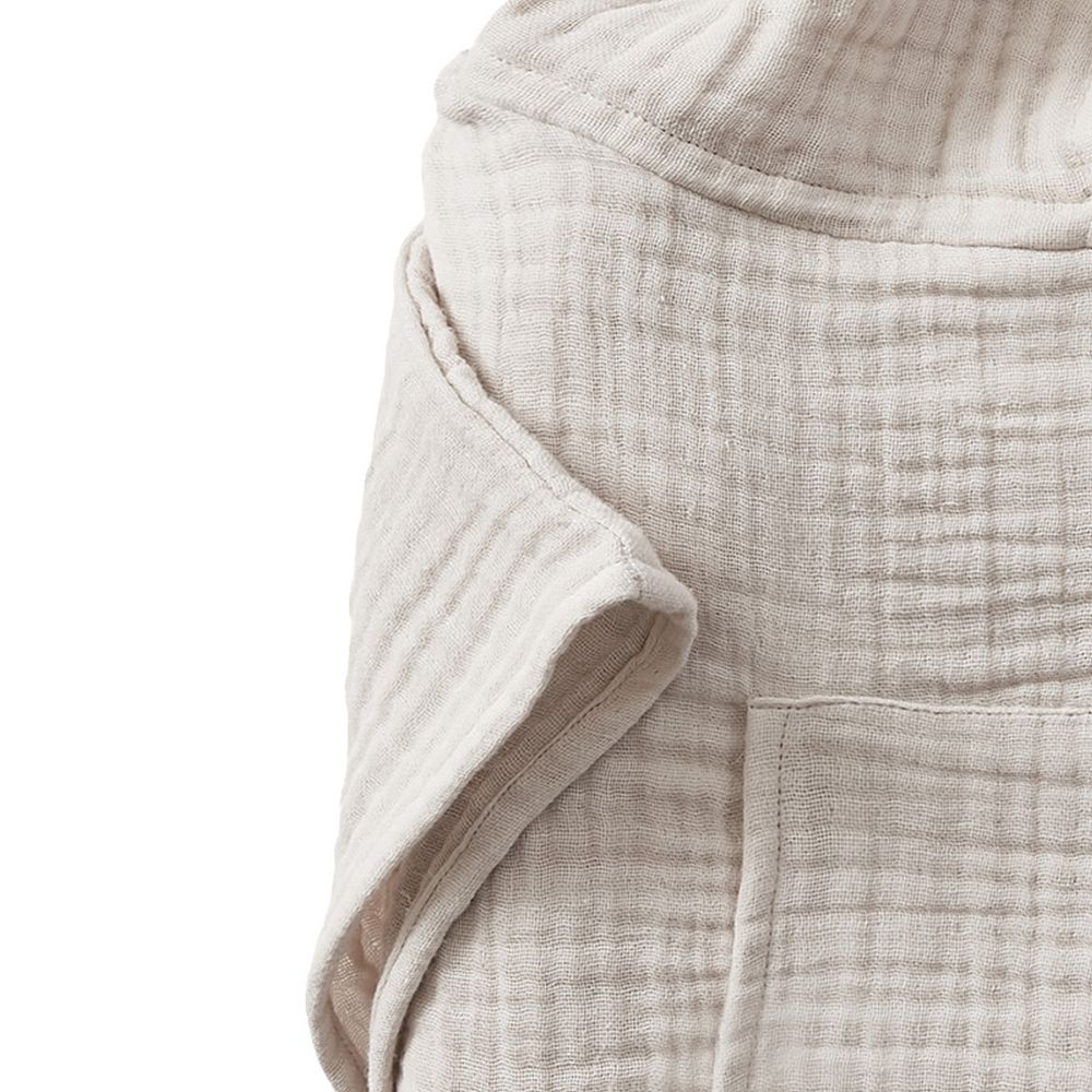 Poncho de bain enfant 2/5 ans Gaze de Coton Naturel 63 x 65 cm — vue 2
