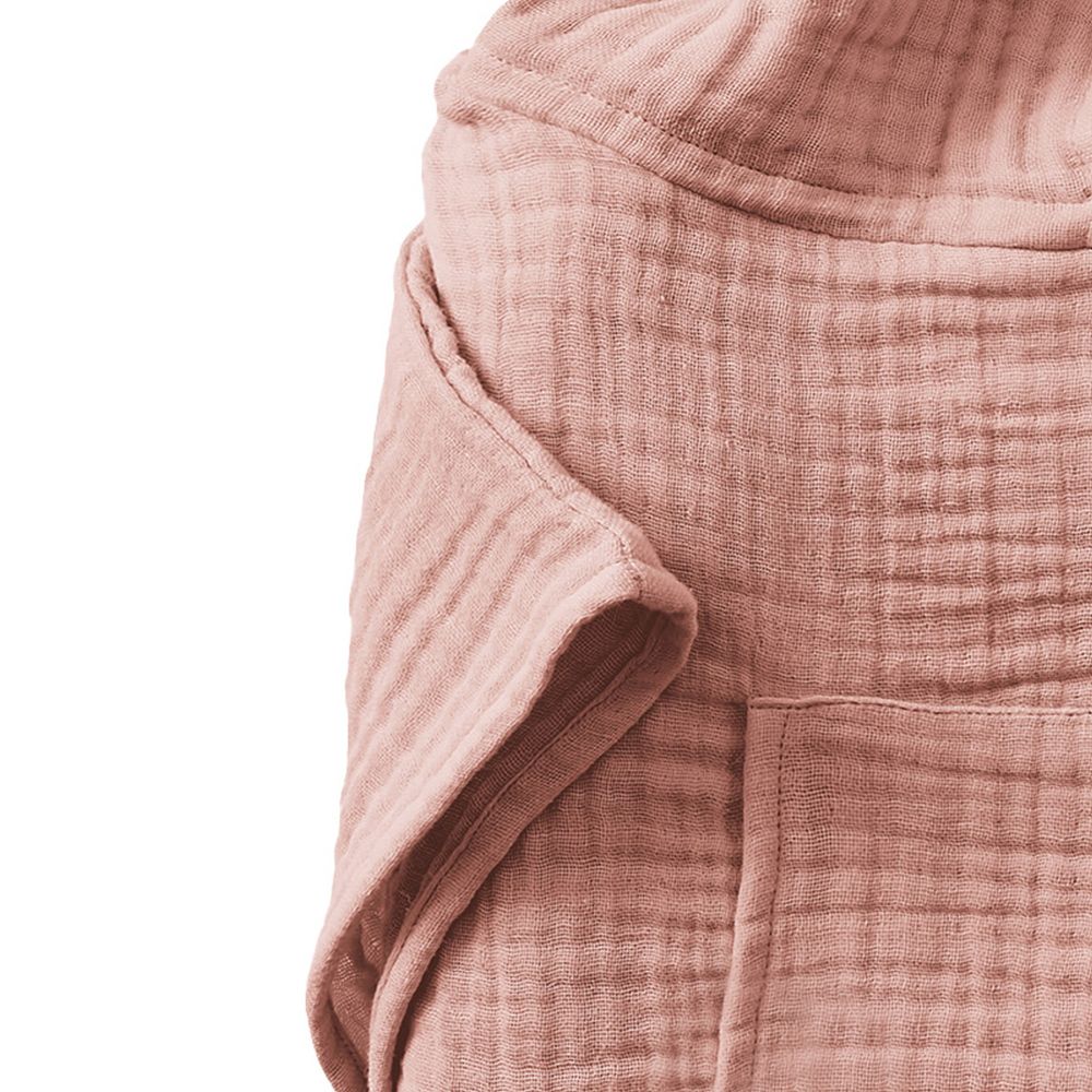 Poncho de bain enfant 6/10 ans Gaze de Coton Rose 76 x 87 cm — vue 2